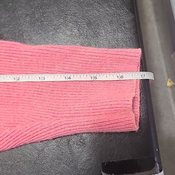 Lumiere Women's pink turtleneck boxy crop sweater size S cozy soft preppy casual - Picture 11 of 11